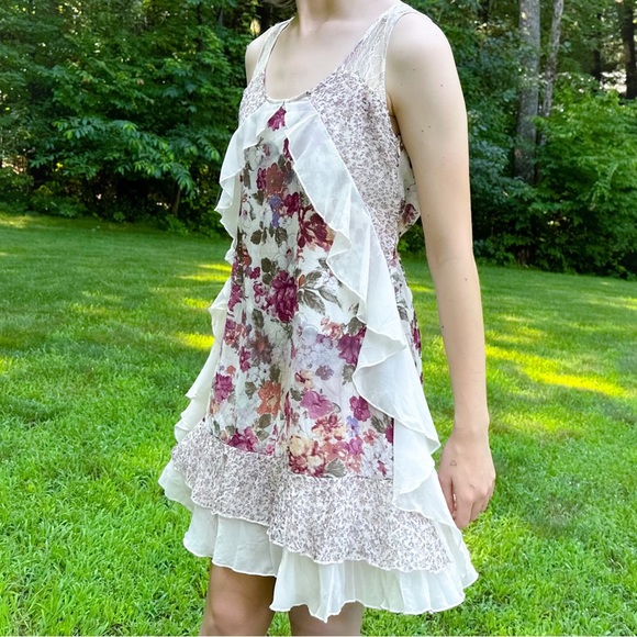 NWT! LULUMARI boho floral patchwork romantic dress, S. - Picture 2 of 13